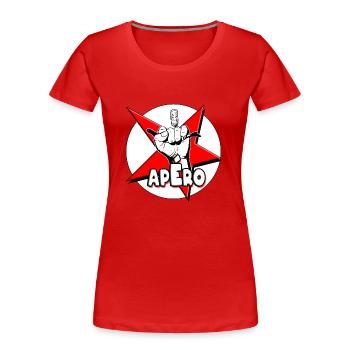 Apero bad boy red star - Women's Premium Organic T-Shirt - red - Front - Mia (176cm)