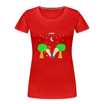 Sleeping Pallaparents - Women's Premium Organic T-Shirt - red - Front - Mia (176cm)