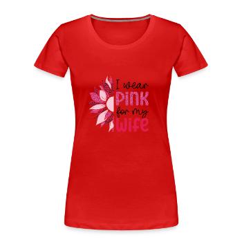Rette die Tölpel-Frau - Frauen Premium Bio T-Shirt - Rot - Vorne - Mia (176cm)