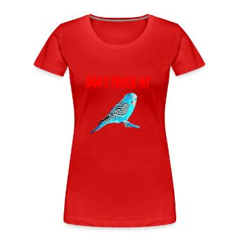Perruche ondulée - T-shirt bio Premium Femme - rouge - Devant - Mia (176cm)