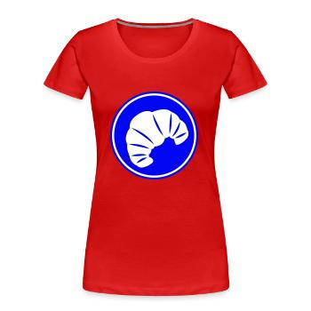 Icône croissant - T-shirt bio Premium Femme - rouge - Devant - Mia (176cm)
