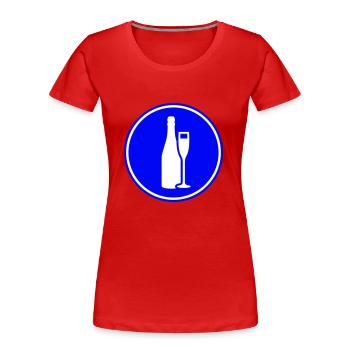 Symbole du vin rouge - T-shirt bio Premium Femme - rouge - Devant - Mia (176cm)
