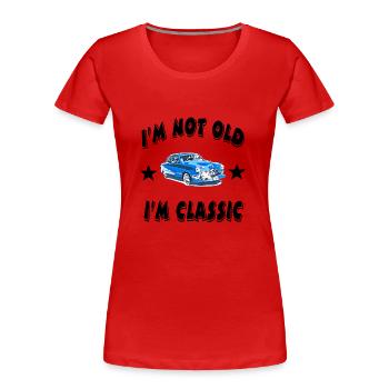 Auto - Frauen Premium Bio T-Shirt - Rot - Vorne - Mia (176cm)