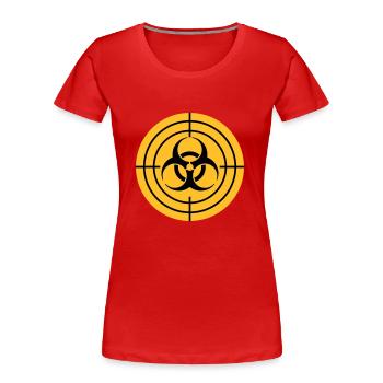 Biohazard Sight Zombie Hunter - Women's Premium Organic T-Shirt - red - Front - Mia (176cm)