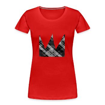 krone grau symbol form - Frauen Premium Bio T-Shirt - Rot - Vorne - Mia (176cm)