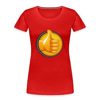 Thumb up - Frauen Premium Bio T-Shirt - Rot - Vorne - Mia (176cm)