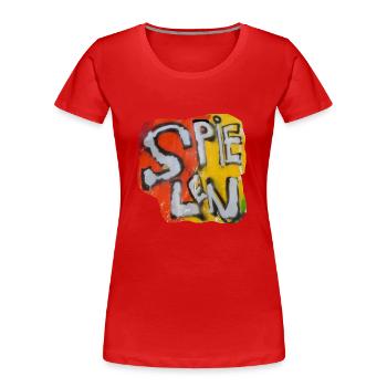 ZoffArt SPIELEN - Frauen Premium Bio T-Shirt - Rot - Vorne - Mia (176cm)