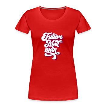 Postman Parcel delivery Mail parcel carrier - Women's Premium Organic T-Shirt - red - Front - Mia (176cm)
