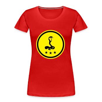 Snake Cobra - Women's Premium Organic T-Shirt - red - Front - Mia (176cm)