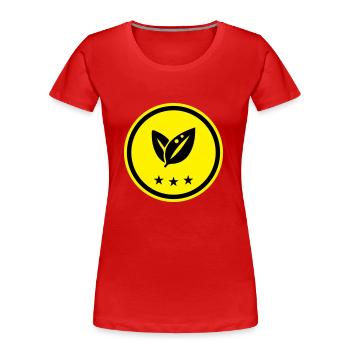Leaf Ecology - Women's Premium Organic T-Shirt - red - Front - Mia (176cm)