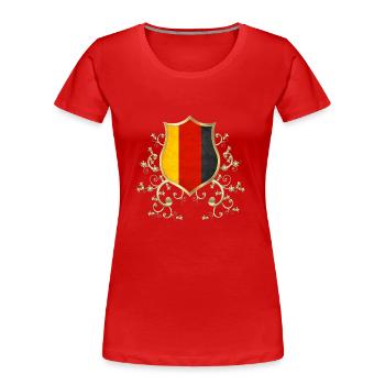 Germany german europe Germany deutschland - Women's Premium Organic T-Shirt - red - Front - Mia (176cm)
