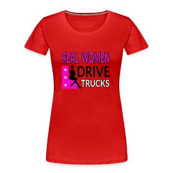 Truck - Frauen Premium Bio T-Shirt - Rot - Vorne - Mia (176cm)