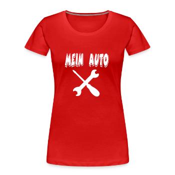 Auto - Frauen Premium Bio T-Shirt - Rot - Vorne - Mia (176cm)