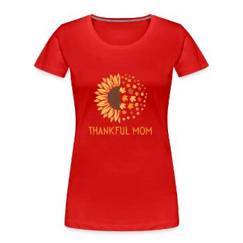Dankbare Mama - Frauen Premium Bio T-Shirt - Rot - Vorne - Mia (176cm)