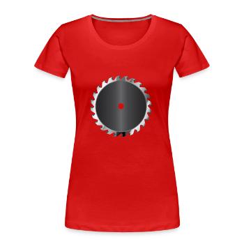 Buss Saw Blade - Women's Premium Organic T-Shirt - red - Front - Mia (176cm)