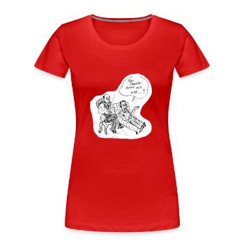 Therapeut Poster - Frauen Premium Bio T-Shirt - Rot - Vorne - Mia (176cm)