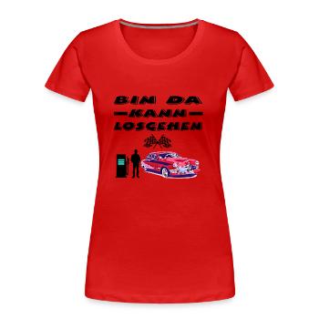 Auto - Frauen Premium Bio T-Shirt - Rot - Vorne - Mia (176cm)