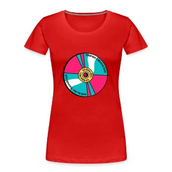 Du bist der Soundtrack meines lebens - Frauen Premium Bio T-Shirt - Rot - Vorne - Mia (176cm)