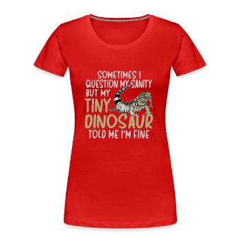 Tegu Eidechse Reptil Herpetologe - Frauen Premium Bio T-Shirt - Rot - Vorne - Mia (176cm)