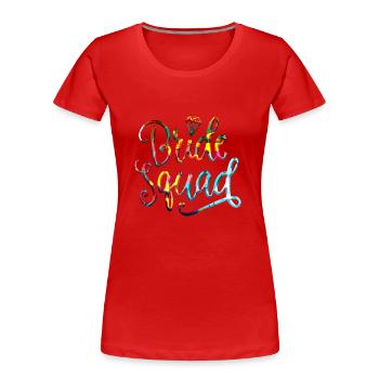 Bride bride wedding stag party bridesmaid party stag party - Women's Premium Organic T-Shirt - red - Front - Mia (176cm)
