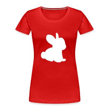 Symbole de lapin Animal Bébé Mignon - T-shirt bio Premium Femme - rouge - Devant - Mia (176cm)