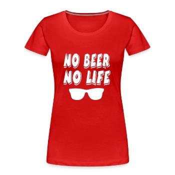 Beer - Women's Premium Organic T-Shirt - red - Front - Mia (176cm)