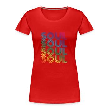 Âme - T-shirt bio Premium Femme - rouge - Devant - Mia (176cm)