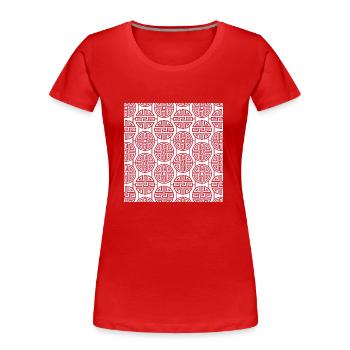 Chinese pattern - Women's Premium Organic T-Shirt - red - Front - Mia (176cm)