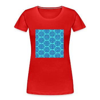 Chinese pattern - Women's Premium Organic T-Shirt - red - Front - Mia (176cm)