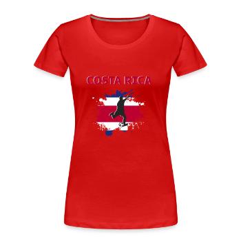 Costa Rica Fußball 2022 Unterstützung Costa Rica - Frauen Premium Bio T-Shirt - Rot - Vorne - Mia (176cm)
