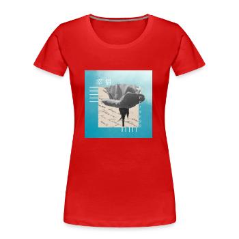 Japanisch - Frauen Premium Bio T-Shirt - Rot - Vorne - Mia (176cm)