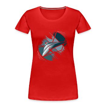 Hanggleiter Drachenflieger Deltasegler - Frauen Premium Bio T-Shirt - Rot - Vorne - Mia (176cm)