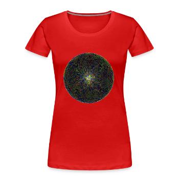 Muster - Frauen Premium Bio T-Shirt - Rot - Vorne - Mia (176cm)