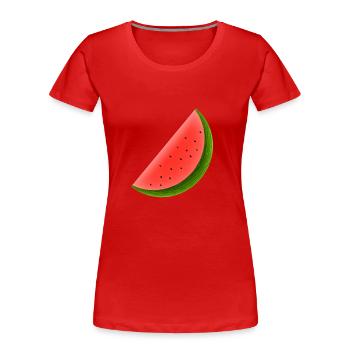 Watermelon - Women's Premium Organic T-Shirt - red - Front - Mia (176cm)