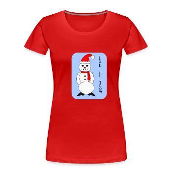 Let it snow - Women's Premium Organic T-Shirt - red - Front - Mia (176cm)