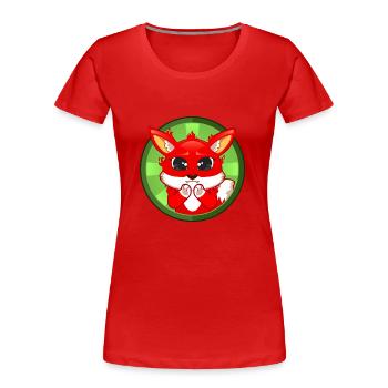 Fuchs große Augen - Frauen Premium Bio T-Shirt - Rot - Vorne - Mia (176cm)