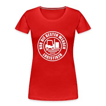 Logistiker - Frauen Premium Bio T-Shirt - Rot - Vorne - Mia (176cm)
