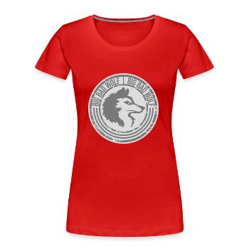 big bad wolf Zitat - Frauen Premium Bio T-Shirt - Rot - Vorne - Mia (176cm)