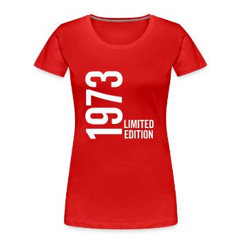 1973 Limited Edition - Frauen Premium Bio T-Shirt - Rot - Vorne - Mia (176cm)