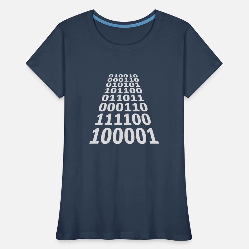 Binary Code Program Language Women's Premium Organic T-Shirt