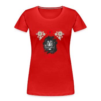 Maroc Football Qatar سير سير سير - T-shirt bio Premium Femme - rouge - Devant - Mia (176cm)