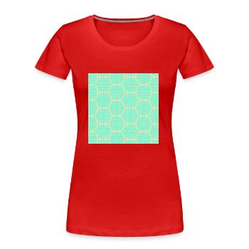 Chinese pattern - Women's Premium Organic T-Shirt - red - Front - Mia (176cm)