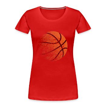 Basketball - Women's Premium Organic T-Shirt - red - Front - Mia (176cm)