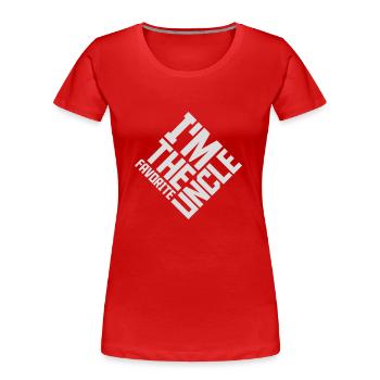 im the favorite uncle - Frauen Premium Bio T-Shirt - Rot - Vorne - Mia (176cm)