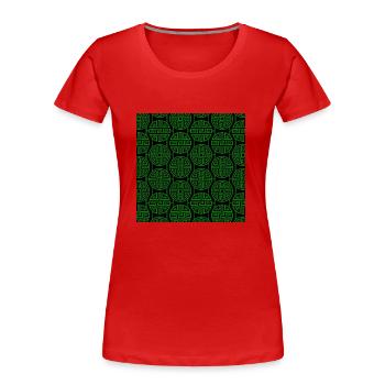 Chinese pattern - Women's Premium Organic T-Shirt - red - Front - Mia (176cm)