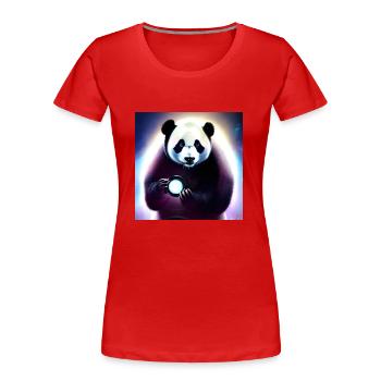 A panda for every heart - Women's Premium Organic T-Shirt - red - Front - Mia (176cm)