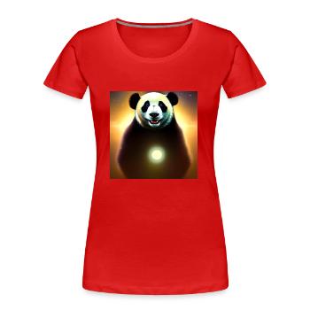 A panda for every heart - Women's Premium Organic T-Shirt - red - Front - Mia (176cm)