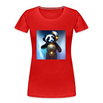 A panda for every heart - Women's Premium Organic T-Shirt - red - Front - Mia (176cm)