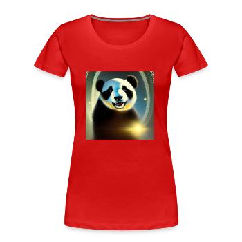 A panda for every heart - Women's Premium Organic T-Shirt - red - Front - Mia (176cm)