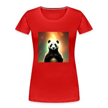 A panda for every heart - Women's Premium Organic T-Shirt - red - Front - Mia (176cm)